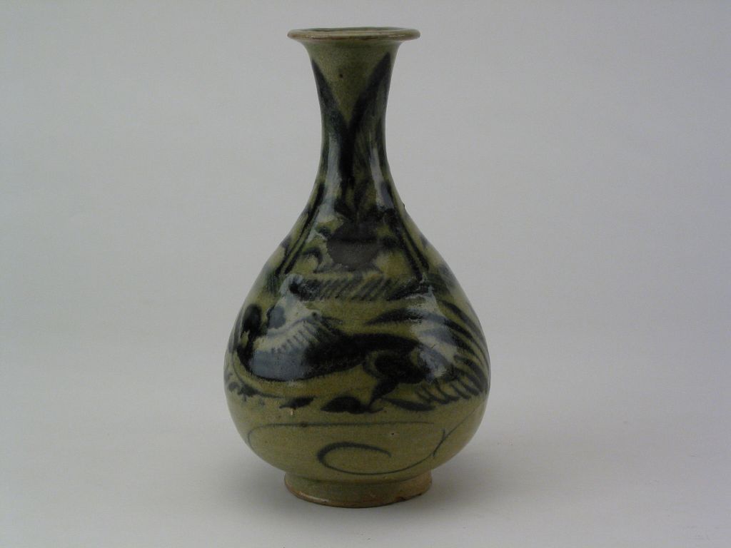 图片[1]-Blue and white jade pot spring vase of Yuxi kiln-China Archive